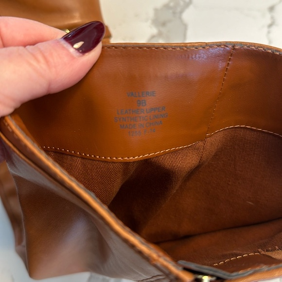 Ralph Lauren Vallerie Camel Leather Pointy Toe Boot - Picture 7 of 8